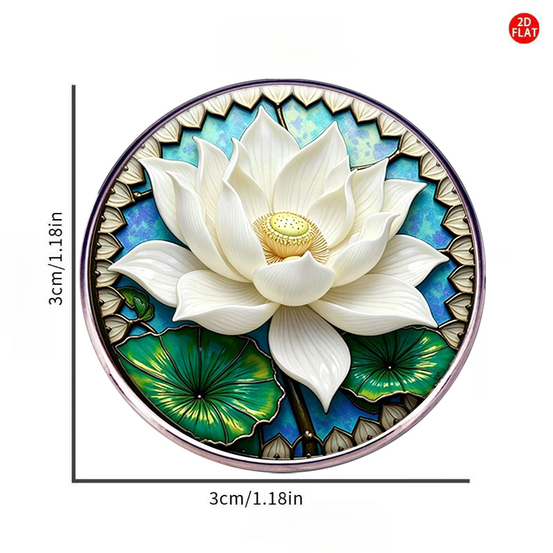 Lotus Stainless Steel Brooch, Unisex Retro Badge